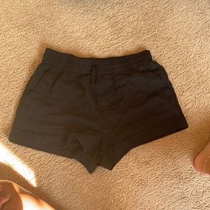 High waisted black shorts